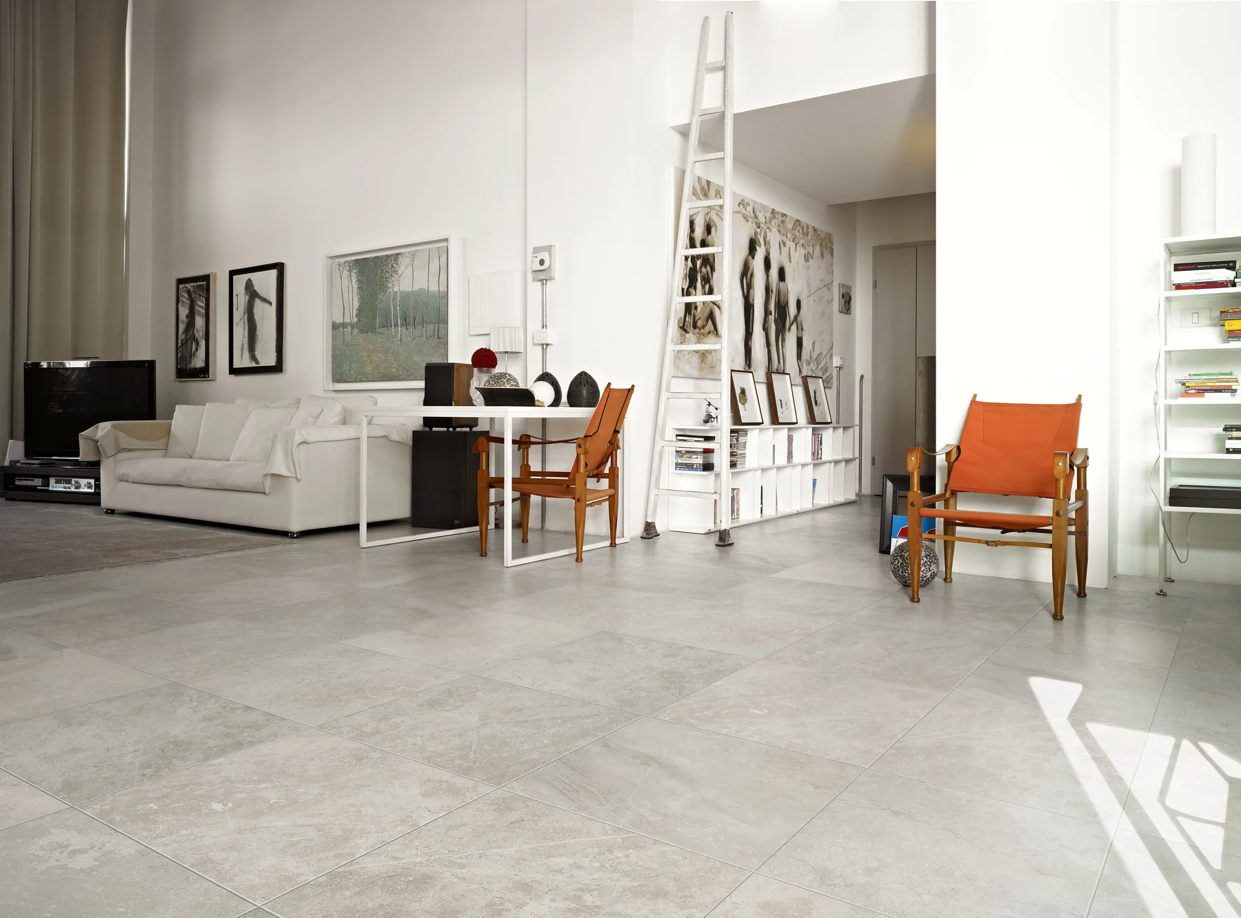 Porcelain tile flooring installation by JDS USA